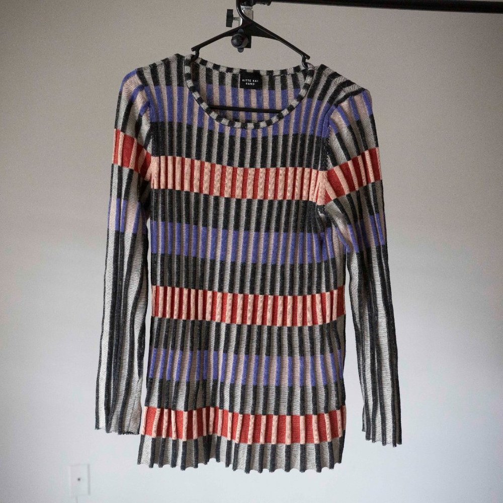 Bitte Kai Rand - tri-colored fitted top